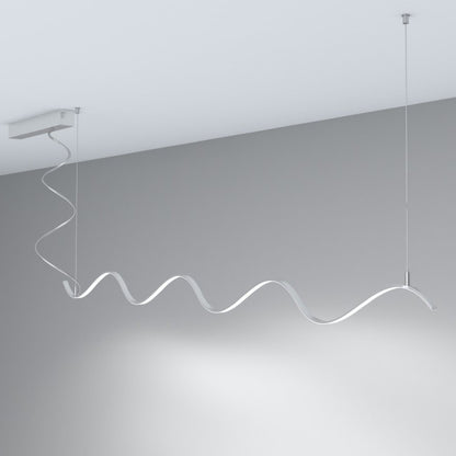 LED linjär pendellampa - MILANO SLIM CURVES Silver