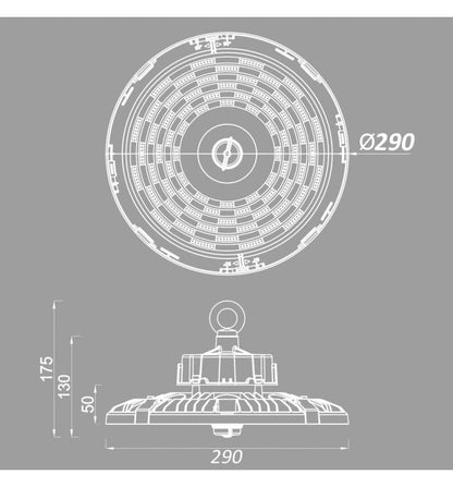 Campana Industrial LED 150W-100W-80W - UFO FRANCE - SAMSUNG CHIP 2835 - CCT - 60º - 90º