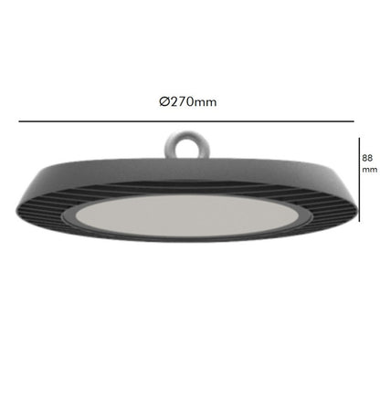 Campana Industrial LED 100W-150W-200W UFO ENDURANCE OSRAM CHIP DURIS E 2835