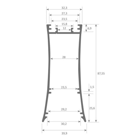 Lámpara Lineal Colgante LED - LOLA Negro