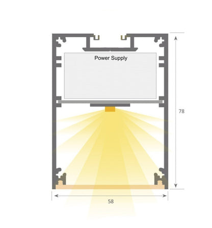 LED linjär pendellampa - MUNICH SILVER