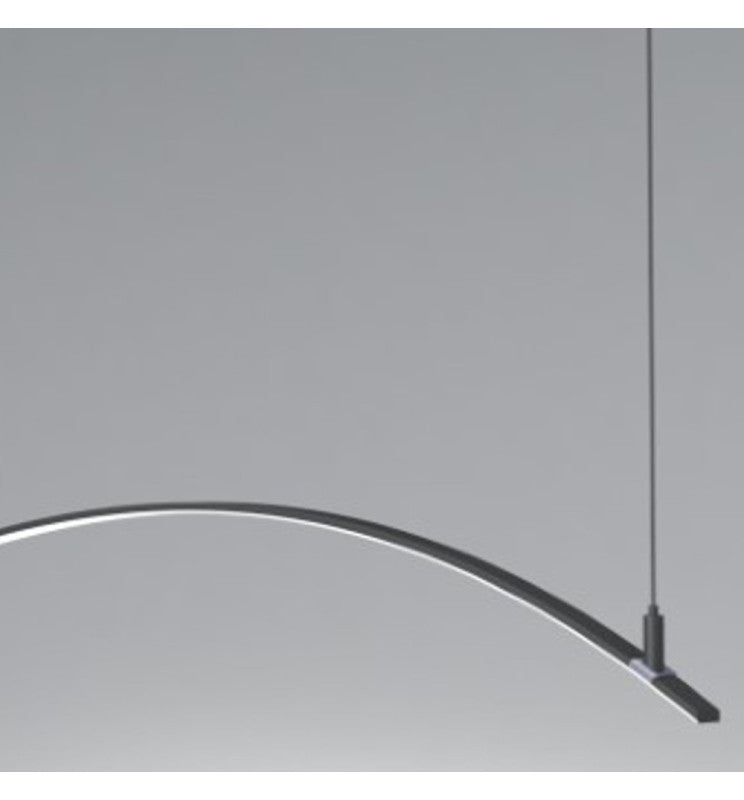 Lámpara Lineal Colgante LED - MILANO SLIM NEGRO CURVES