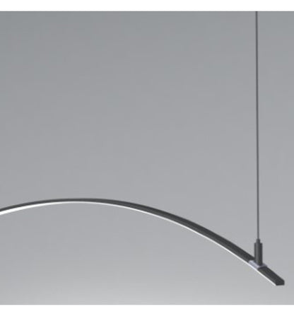 Lámpara Lineal Colgante LED - MILANO SLIM NEGRO CURVES