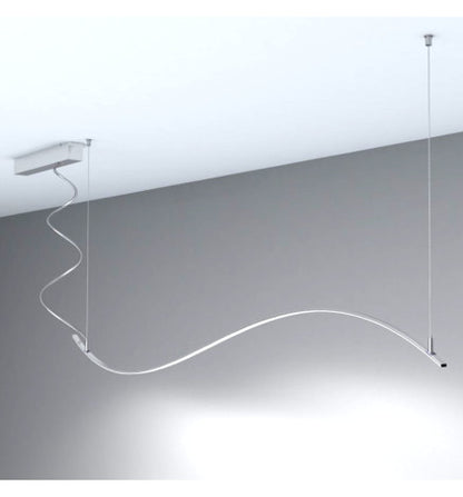 LED linjär pendellampa - MILANO SLIM CURVES Silver