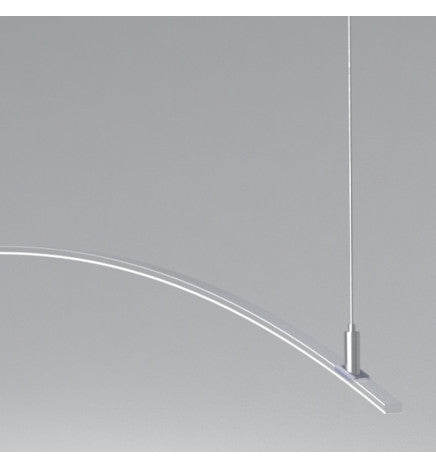 LED linjär pendellampa - MILANO SLIM CURVES Silver