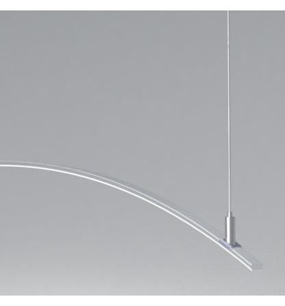 LED linjär pendellampa - MILANO SLIM CURVES Silver