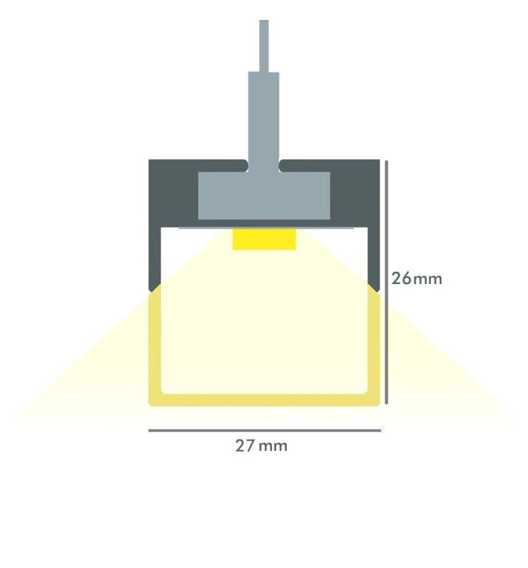 Lámpara lineal LED colgante - 40W - KIRUNA Plata