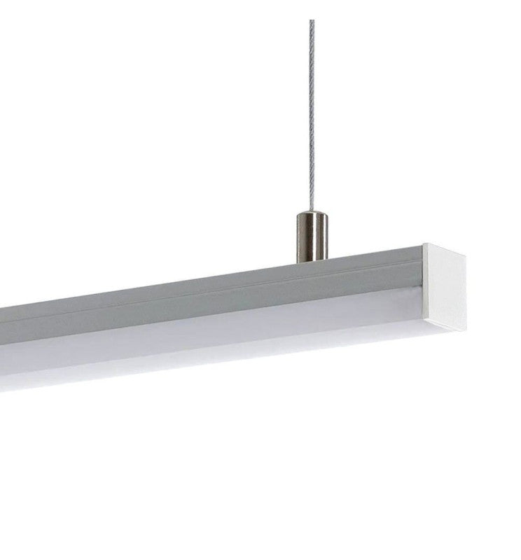 Lámpara lineal LED colgante - 40W - KIRUNA Plata