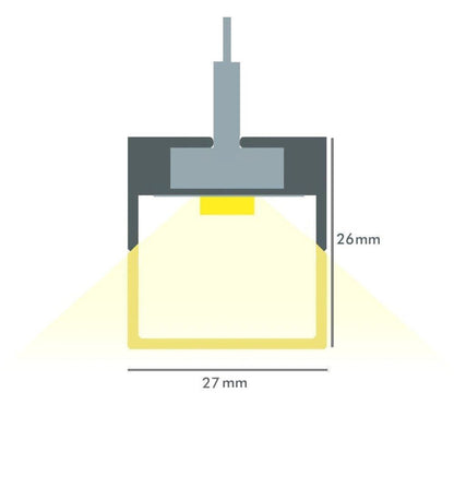 Linjär LED-pendellampa - 40W - KIRUNA - Svart