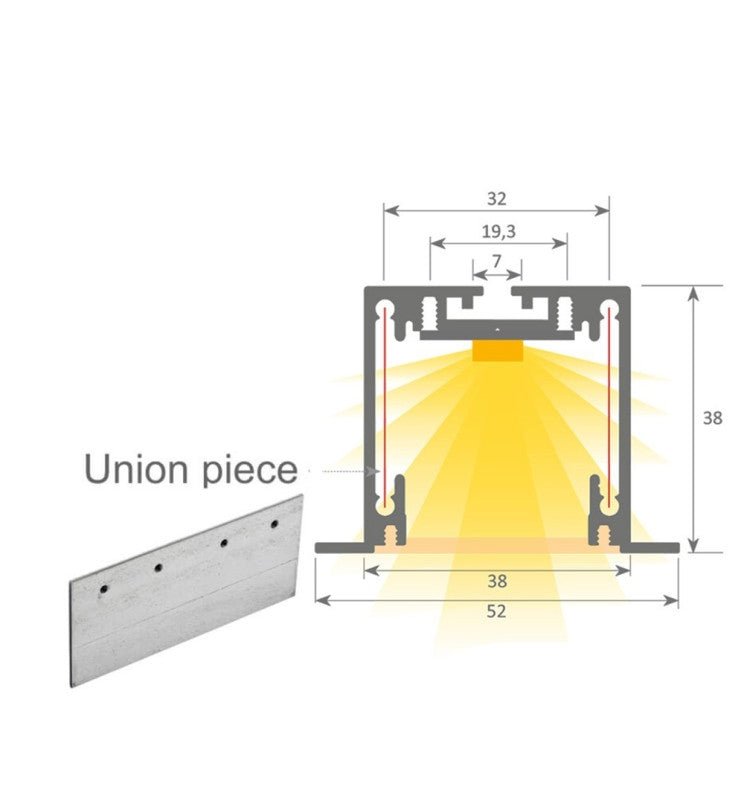 Luminaria Lineal LED - Empotrar - MOSCU MINI BLANCO