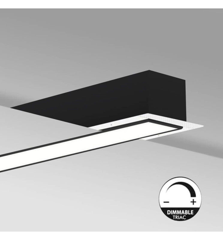 Luminaria Lineal LED - Empotrar - MOSCU MINI NEGRO