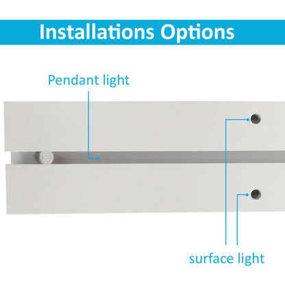 Aluminiumprofil - Vit - POSTDAM - UGR17 Micro Prism Diffusor - 2 meter - Yta + Pendel