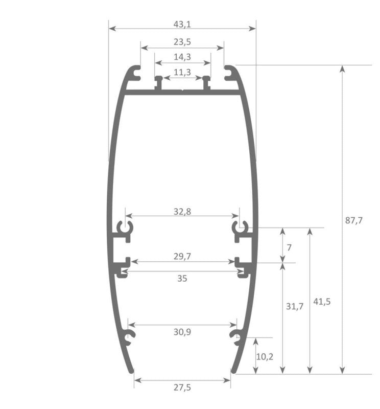 Regleta Lineal LED - RICARDO Azul